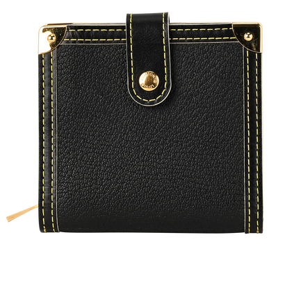 Louis Vuitton Suhali Compact Zipped Wallet, &pound;195, Accessories, Black, Leather, Front view